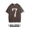 Camiseta Feminina Tendência 2024 Estilo Hong Kong Manga Curta Algodão Puro Tamanho Grande