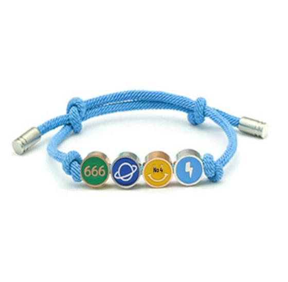 Tan Songyun Lucky Smiley Bracelet: Adjustable Woven Rope, Unique Design for Couples.