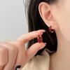 Glue-drop Asymmetric Ear Button for Women's Daily Commuting Versatile Light Luxury High-end Temperament Ear Decoration