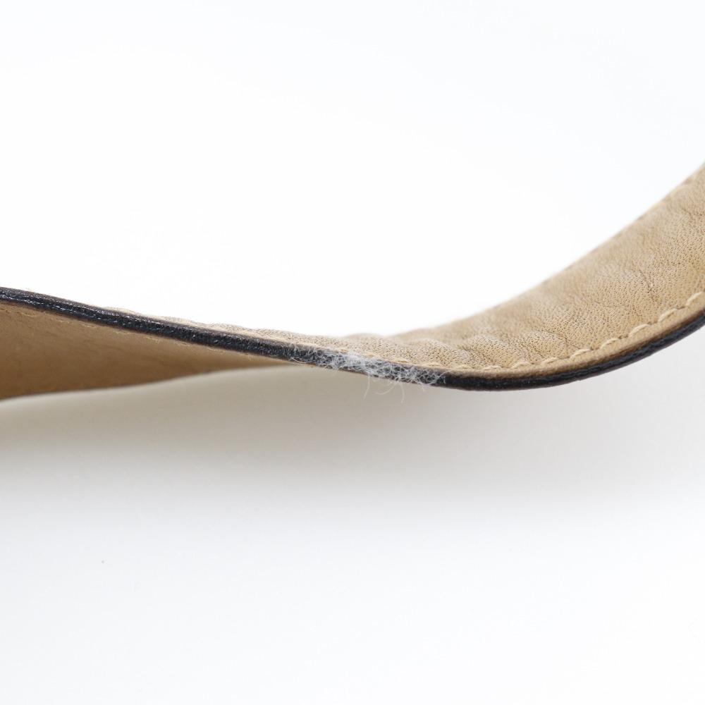 CELINE Macadam Shoulder Bag beige PVC Women Used