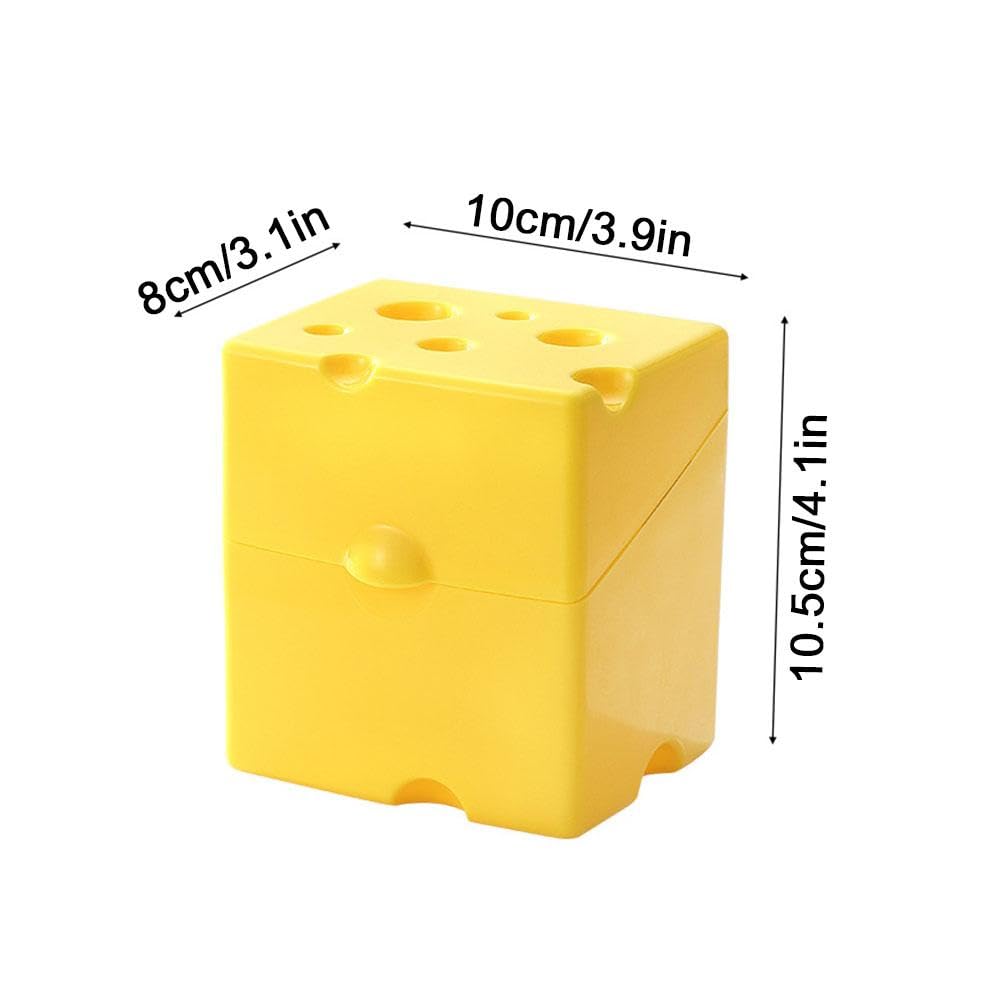 

Контейнер для хранения нарезанного сыра Держатель для ломтиков сыра Пластиковый блок масла Коробка для хранения ломтиков сыра с откидной крышкой Хранитель для нарезанного сыра 1 pc жёлтый