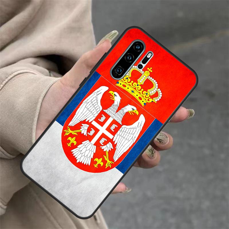 Flag of Serbia Serbian Case For Huawei Nova 10 SE 9 11 11i 8i 3i 5T Y60 Y70 Y90 Y61 Y91 P20 P30 Pro P40 Lite Cover