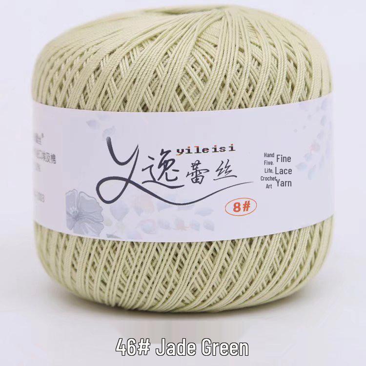 8# 100% Cotton Lace Yarn - 50g Ball, 400m, Strong Twist Crochet Thread for Hand-knitting, Flowers, Hats, and Cardigans - Free Shipping.