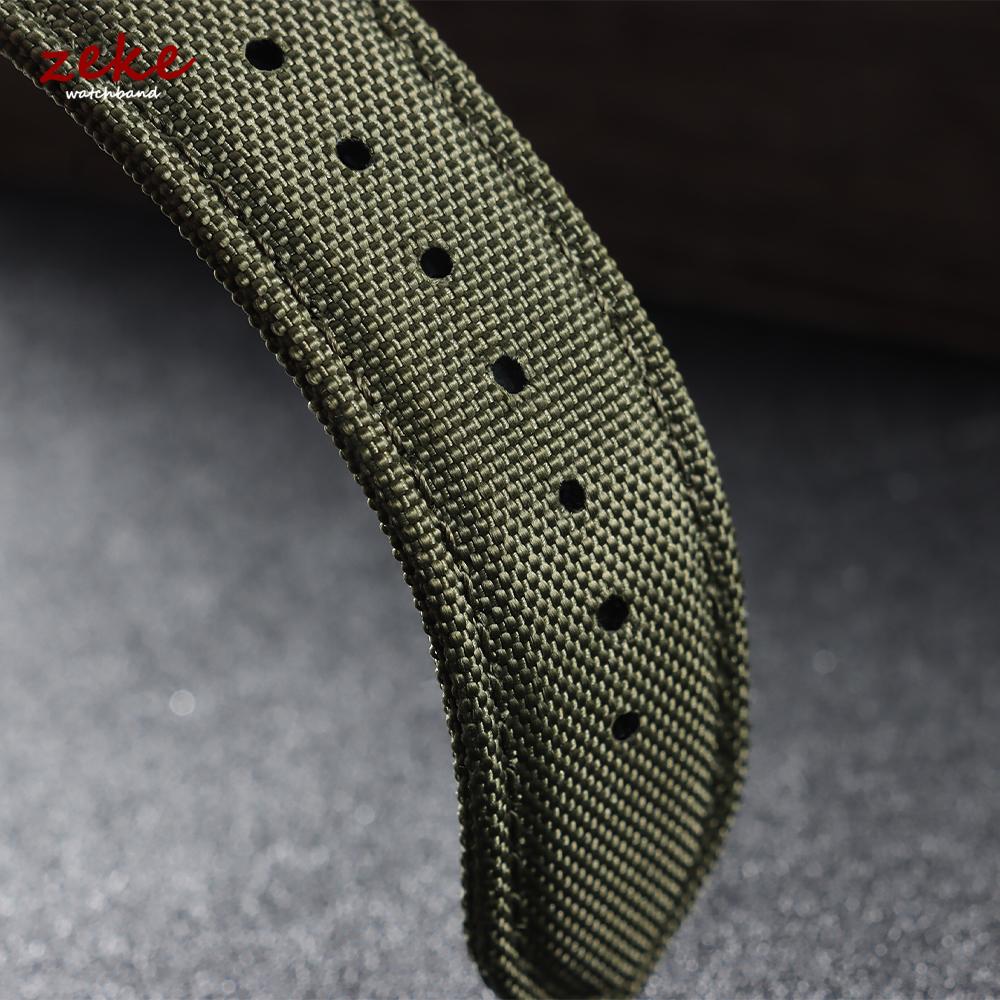 Waterproof Sailcloth Watch Strap Green Two-Sided Nylon Watchband Quick Release 20mm 22mm Band for Omega Military Sport Wristband