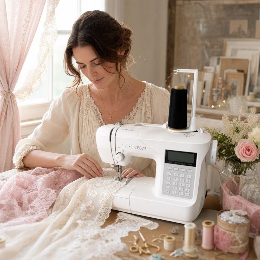 3D Printed Sewing Machine Thread Stand Smooth Thread Feed Easy Installation Anti-Tangle Thread Guide Lightweight Sturdy