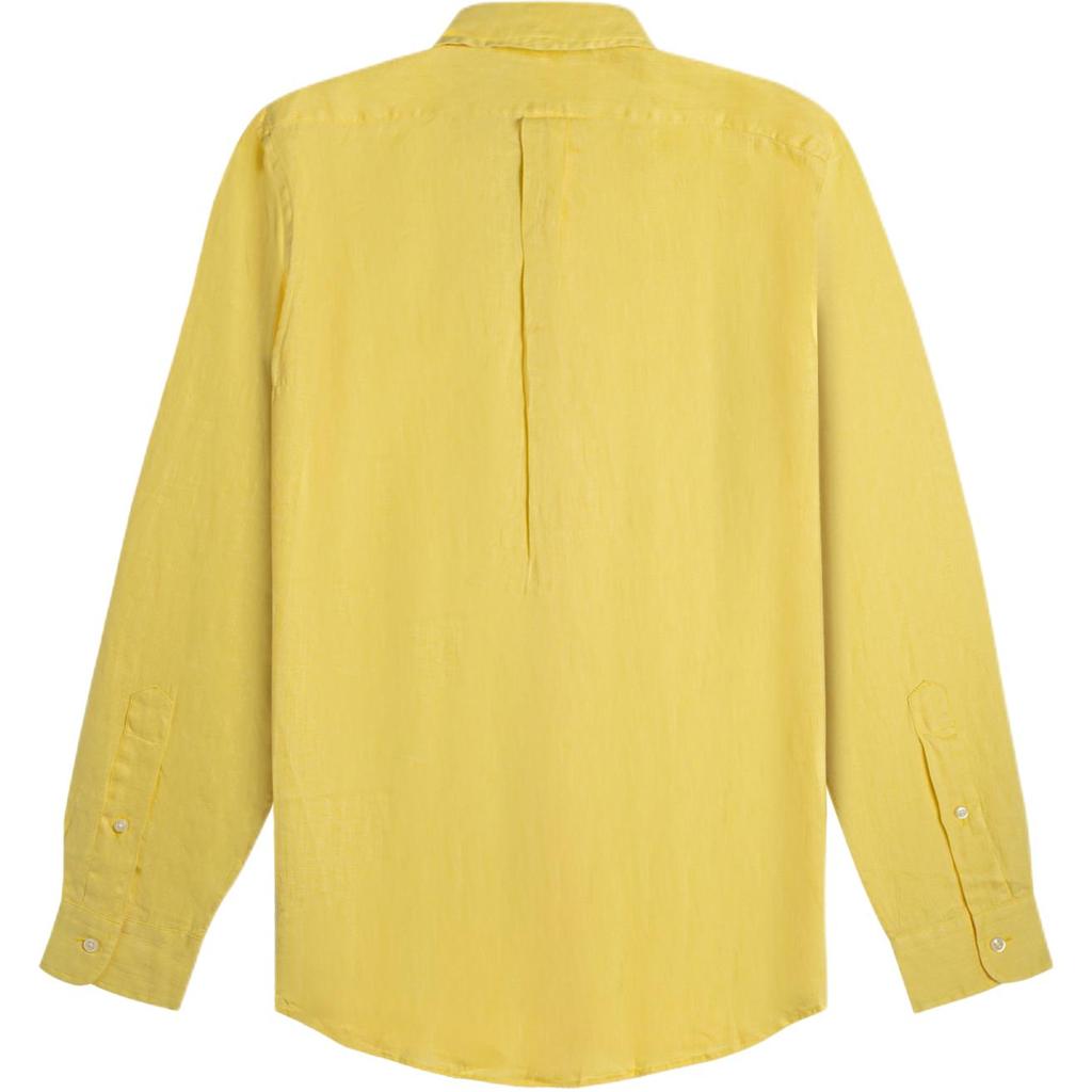 Polo Ralph Lauren Logo Embroidered Linen Long Sleeve Shirt Men Shirts 710700922-006