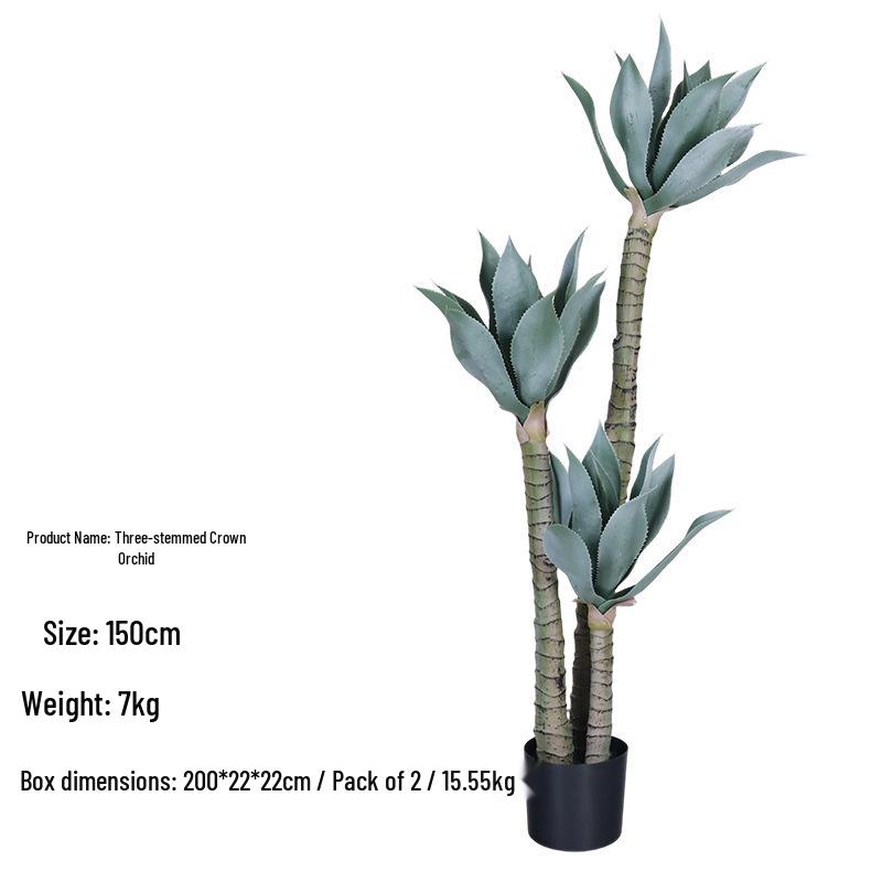 Luxurious Faux Orchid Agave Plant for Indoor Floor Decoration