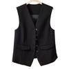 Gilet da Donna Senza Maniche Giacca Gilet Scollo a V Monopetto Top Capispalla Primavera Estate Femminile Ufficio Signora Cappotto Vintage