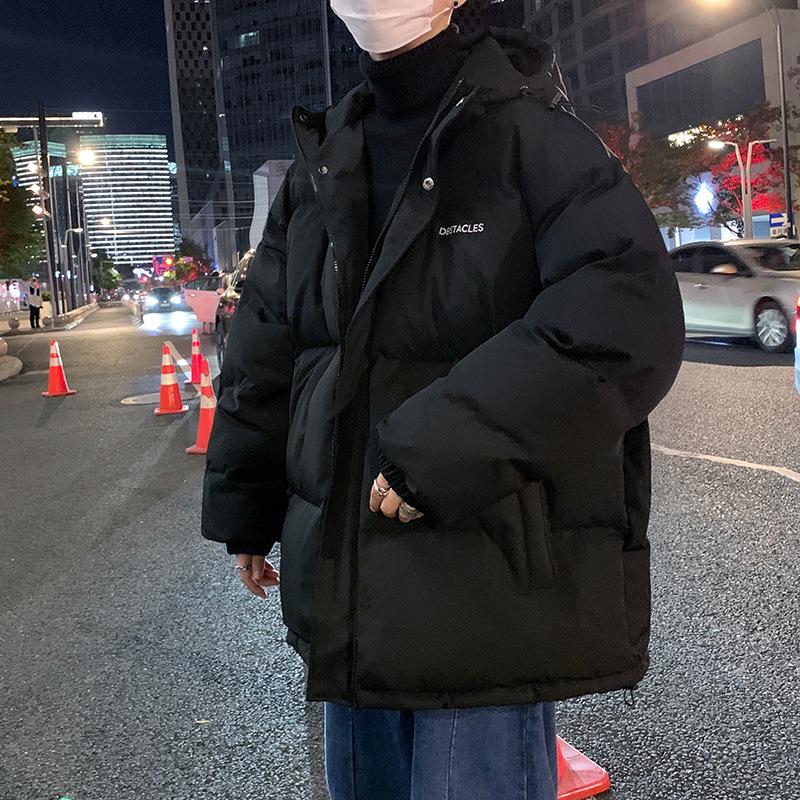 Casual High Collar Winter New Style Thickened Warm Windproof Couple Down Jacket Men's Jacket Loose Bread Coat Trendy