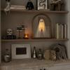 LED Glowing Ghost Mirror Battery Powered Halloween Ghost Mirror  Indoor Outdoor