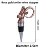 Deer Head Bottle Stopper Gold Seals Red Wine Sealer With Seal For Home Bar Decor