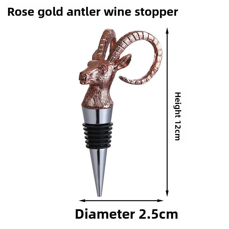 Deer Head Bottle Stopper Gold Seals Red Wine Sealer With Seal For Home Bar Decor