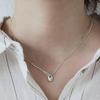 S925 Sterling Silver Geometric Pendant Necklace for Women - Cool, High-End Clavicle Chain