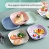 10 Pack Square Plastic Snack Tray with Built-in Divider,Reusable Fruit Dessert Plate,Rust Resistant,Multi Functional Kitchen Gadget for Camping RV Use