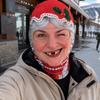 Maschera da Sci Unisex Novità Faccia da Vecchio, Divertente Stampa 3D Integrale Invernale, Occhiali da Sole Non Inclusi