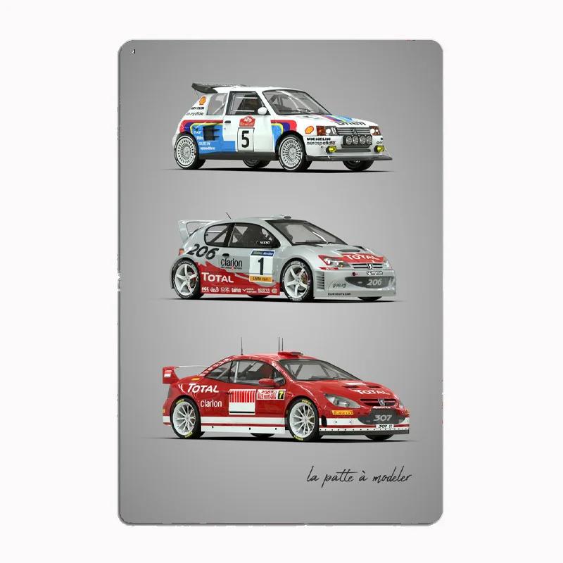 Lancia Classic Sports Quattro S1Rally Car Blueprints Metal Plaque Poster Club Home Bedroom Bar Tin Sign Room Decor Wall Decor
