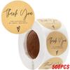 50-500Pcs Kraft Paper Homemade With Love Stickers Scrapbooking For Envelope And Package Seal Labels Sticker Stationery Handmade