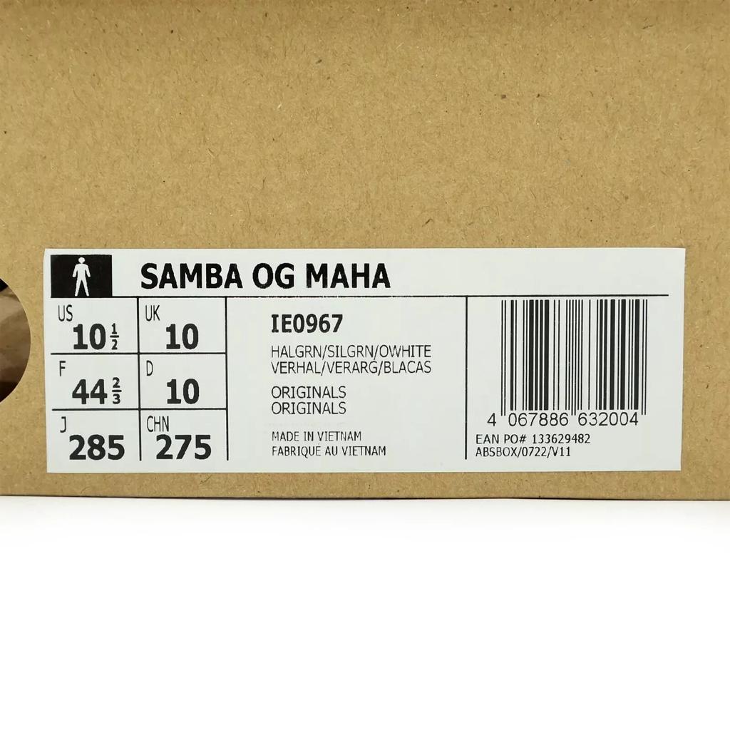IE0967 Maha Adidas Originals Samba OG Half Green (Men's)