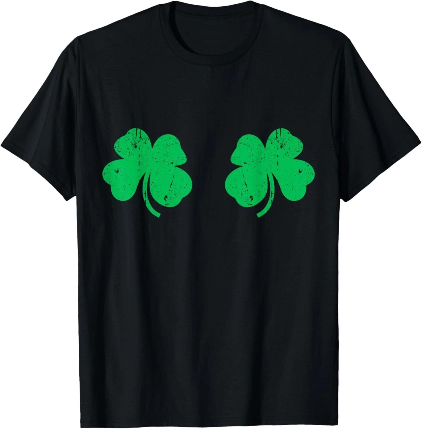 

Shamrock Boobs Shirt Irish Boobies St Patricks Day Gift Unisex T-Shirt S