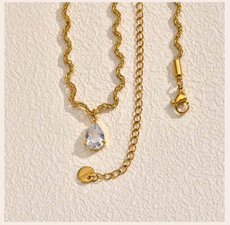 Stainless Steel New Wave Chokers Chain Necklaces for Women, Fashion Waterproof Elegant Collar Jewelry