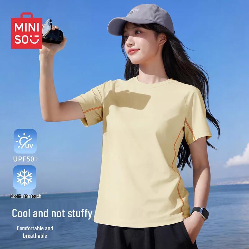 Женская футболка MINISO с коротким рукавом, быстросохнущая XL