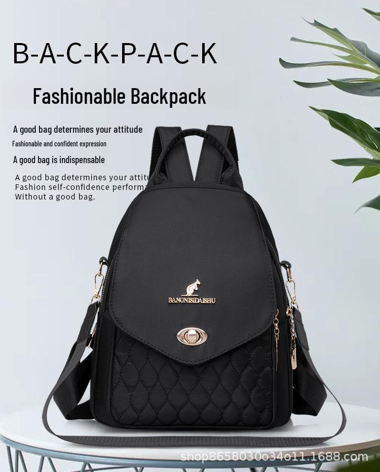 Rucsac de călătorie pentru femei, de înaltă calitate, brodat, din pânză Oxford tip cangur