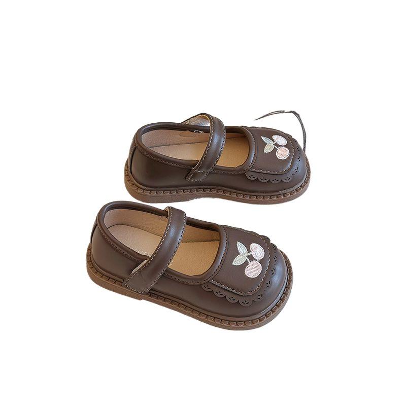 2025 Mädchen Leder Prinzessin Schuhe: Frühling/Herbst Kleinkindschuhe mit weicher Sohle