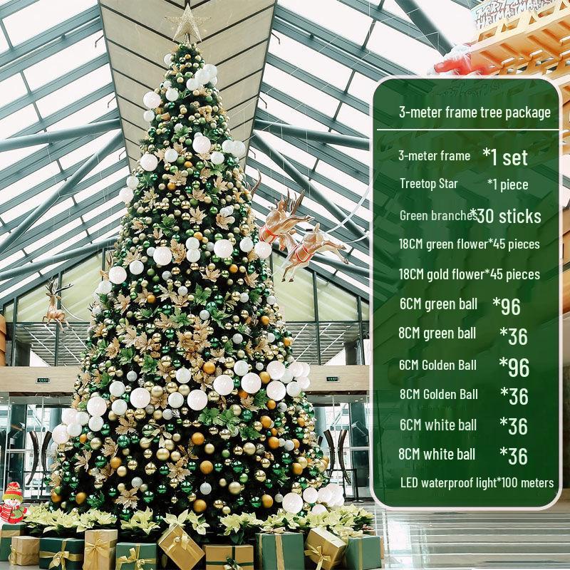 Large Luminous Christmas Tree Frame - 3 to 10 Meters for Hotels & Malls