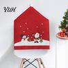 Universal Dining Chair Covers Christmas Santa Snowman Cover, Festive Slipcover, Decorative Back Xmas Party Supplies Reusable