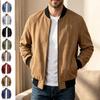 Men S Autumn Winter Casual Large Size Suede Bomber Jacket