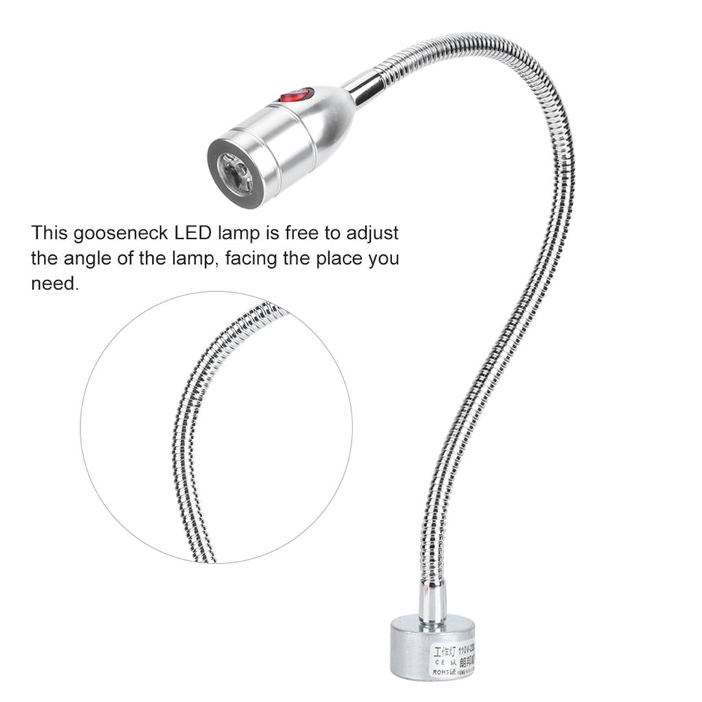 3W LED Flexible Gooseneck Lamp Work Desk Light for Machine Tools Workbench ?