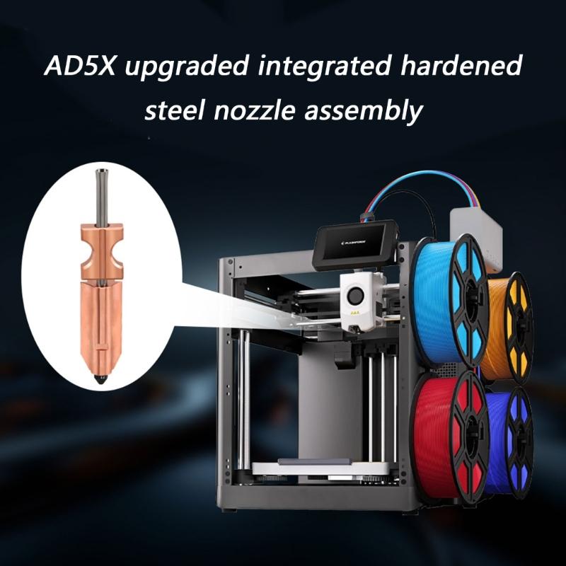 Bronze 3D Printing Nozzle Set Upgraded AD5X Type For Fast Removal And Enhances Heat Resistance In Professional Use