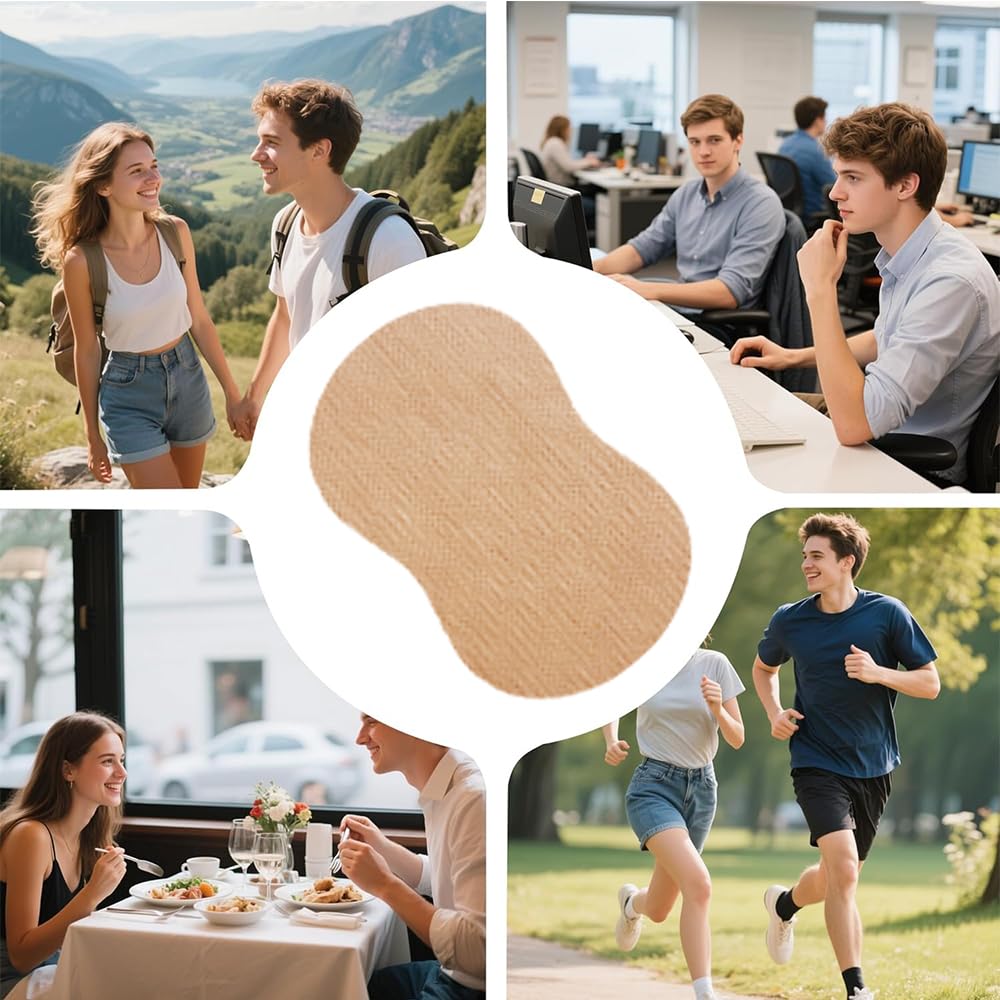 50 Underarm Sweat Pads Sweat Absorbing Pads To Prevent Sweat For Heavy Underarm Heat Suitable for Underarms and Soles of Easy To Direct Skin Tone -