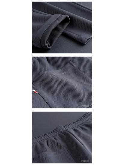 Pánské lehce luxusní sportovní oblečení 2025 - Podzimní bunda a kalhoty dvoudílná sada, Černá