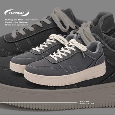 Global Versatile Thick-soled Heightening Board Shoes Men's ZHQ5685 Spring New Niche Low-top Sports Shoes Trendy Men's Shoes
