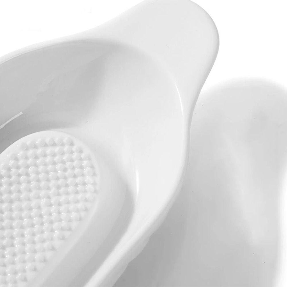 White Food Hand Grinder Portable Porcelain Grater Plate Kitchen Garlic Masher Fruits Processing