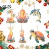Custom Tree Ornaments Ocean Theme Christmas Ornaments, 2D Flat Acrylic Hanging Decor with Sea Animal Special Designs, Holiday Decorations for