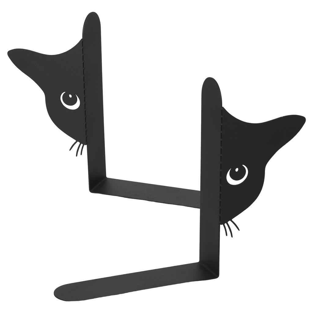 Peeping Cat Metal Bookend Cute Cat Desk Decorative Bookend Bookshelf Decoration for Bookshelf Office Desk Home Present