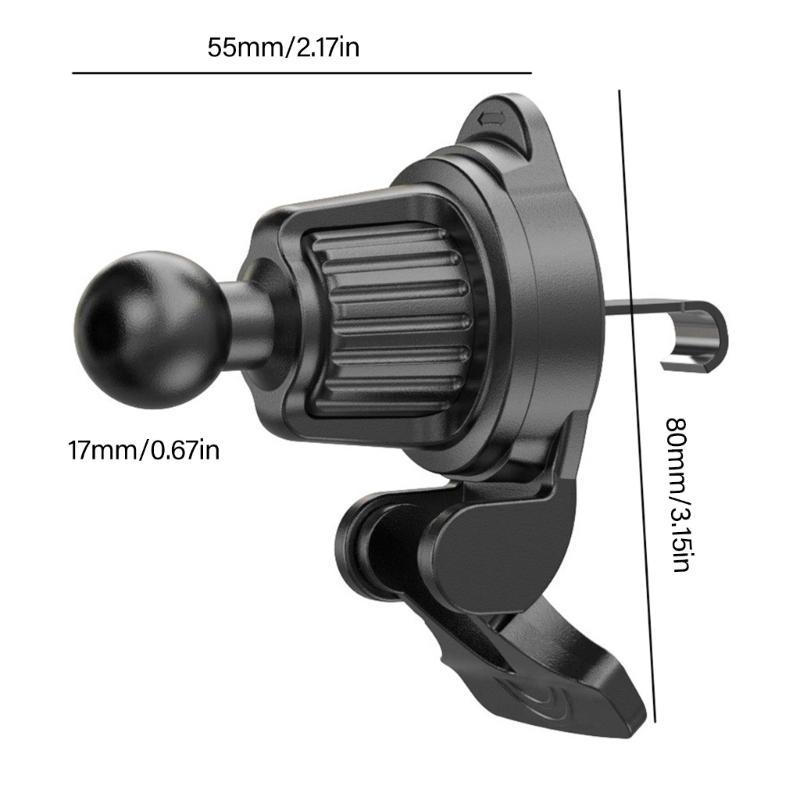 Adjustable Air Outlet Rotating Hook Air Vent Clip for Bracket Phone Stand Car Mount 17mm Joint Ball Head Grip Holder