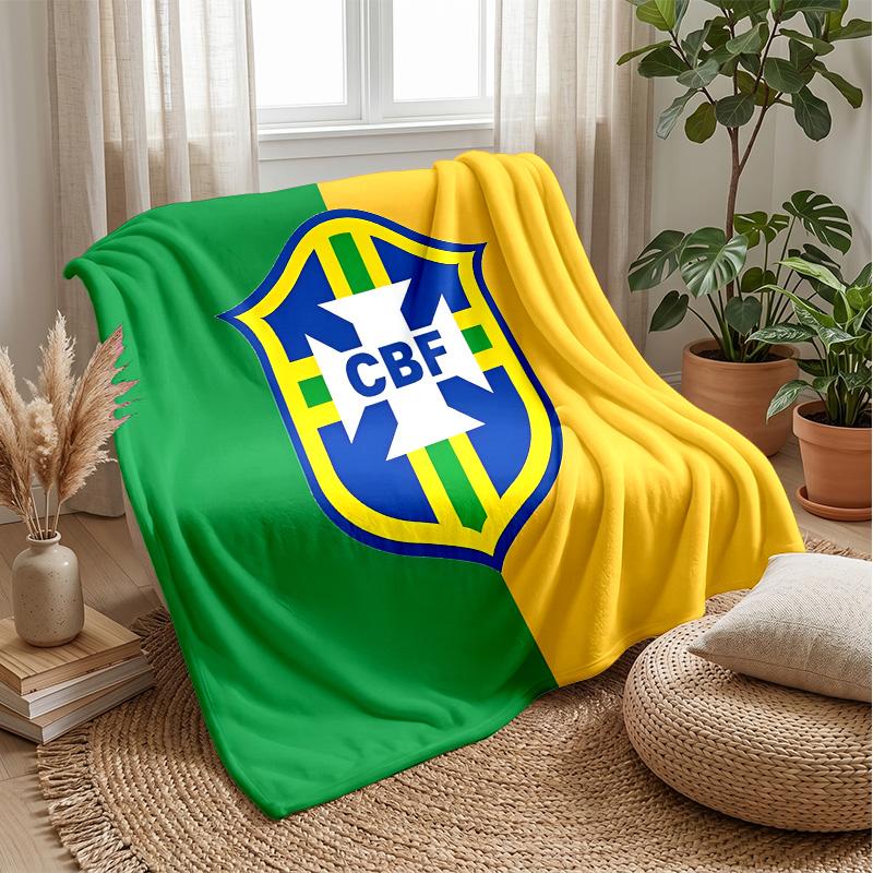 Brazil national football team Theme blanket Soft Flannel Fleece Blanket Warm Lightweight Throw Blanket for Home Sofa Bed