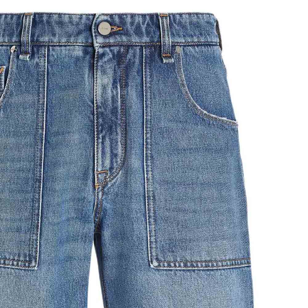 Fendi Ff Plaque Denim Shorts FLP358AS02F0RBB