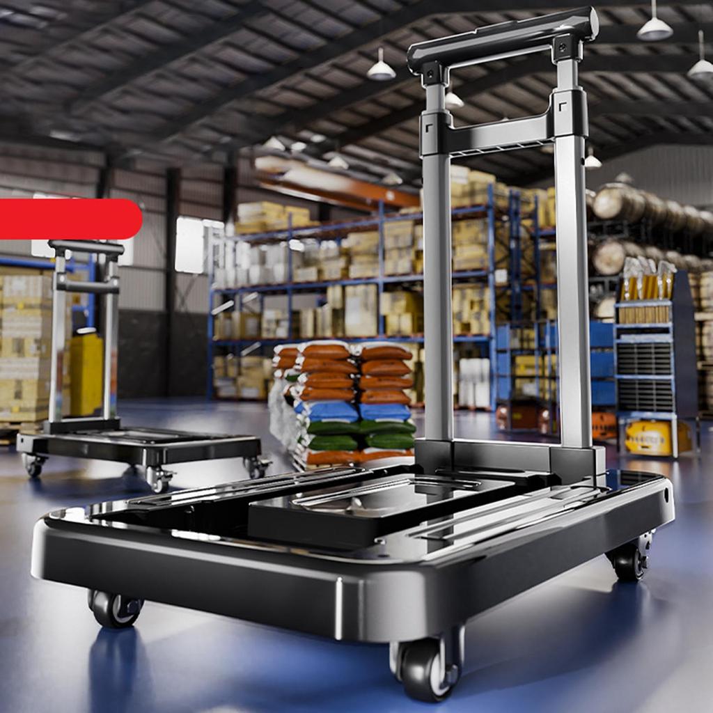 Collapsible Handcart, Foldable Trolley, Multi-Purpose, Stable with Wheels, Durable, for Picnic,
