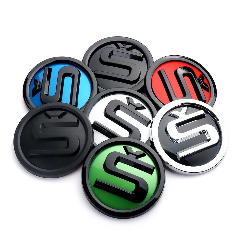2026 Heiß 80/90/100mm Auto Front Heck Kofferraum Logo Emblem Aufkleber Dekoration Für Skoda S Rapid Scala Kodiaq Fabia Kamiq Karoq Octavi