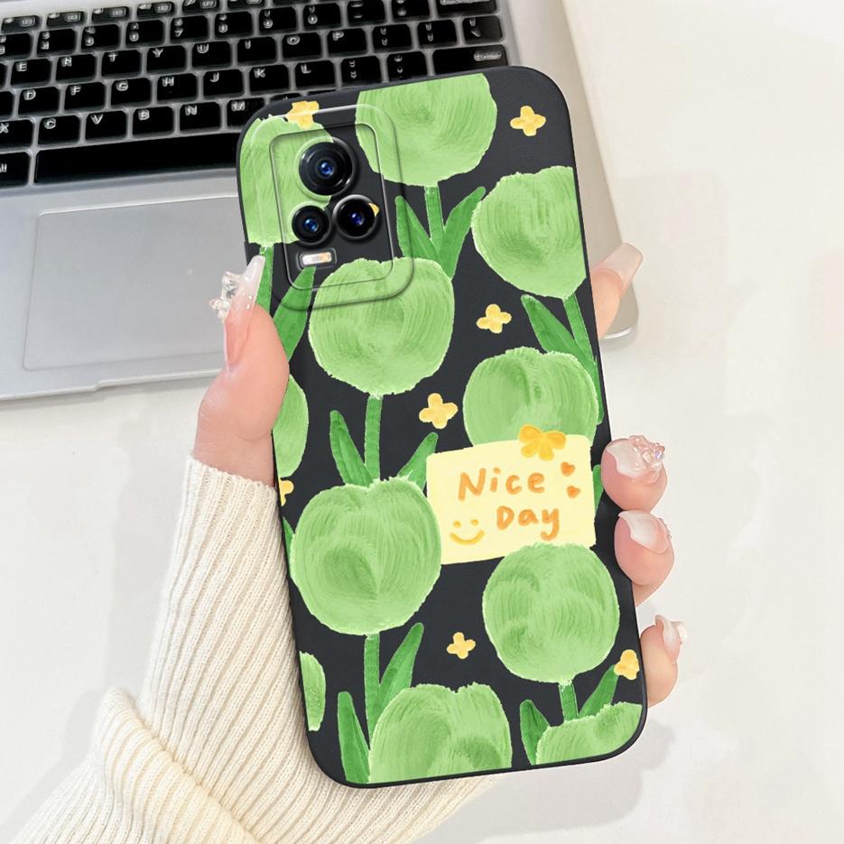 For Vivo V21e 4G Case V2061 New Fashion Candy Painted Cover Shockproof Phone Case For Vivo V21 V 21 E VivoV21e Soft Fundas Coque