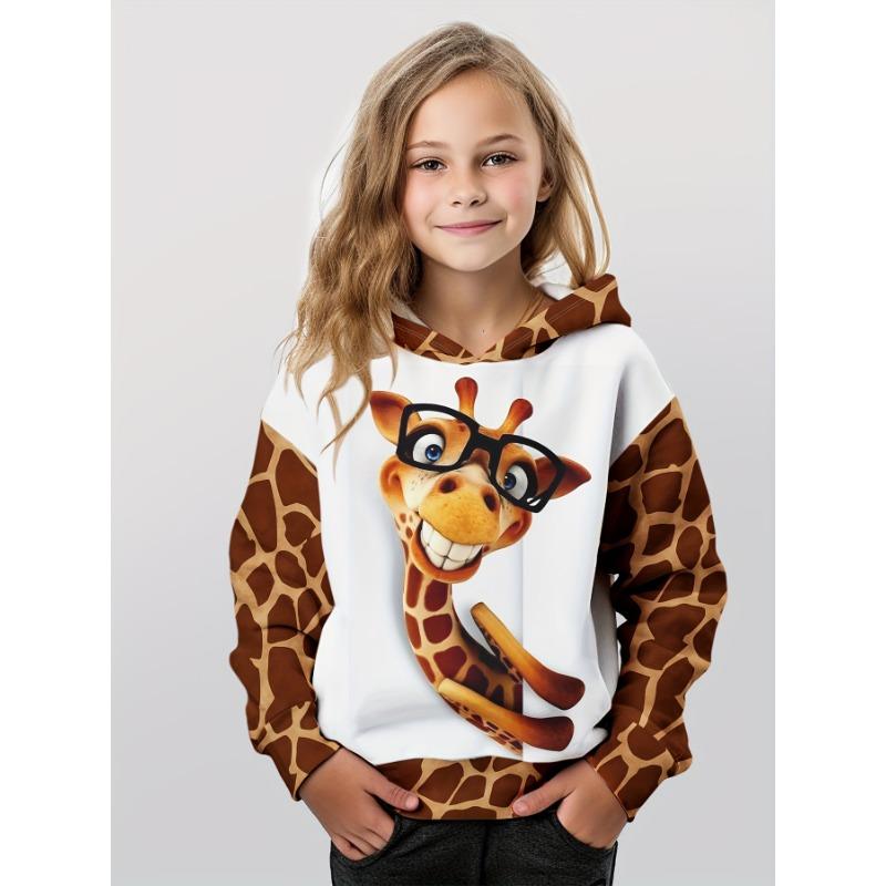 Girl Kids Clothes Hoodies Long Sleeve 3D Cute Bunny Print Children Spring Fall Clothes Casual Outdoor Stylish Girl Clothes Tops