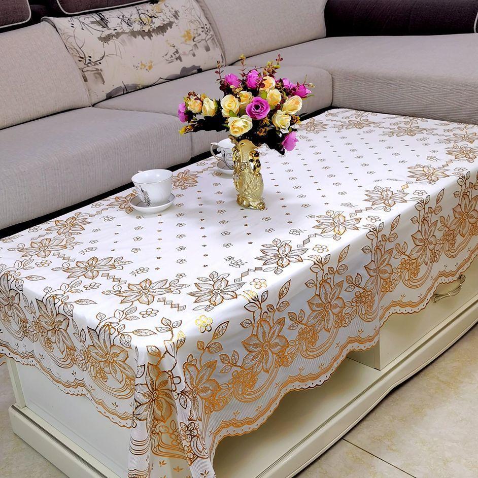 Waterproof, Oil-Proof And Anti-Scalding Coffee Table Tablecloth Leave-In Rectangular Dining Table Cloth Household Living Room Light Luxury Tablecloth