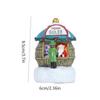 Santa House Miniatures Resin Christmas Microlandscape Ornament Christmas Small House Lamp  Kid Gift