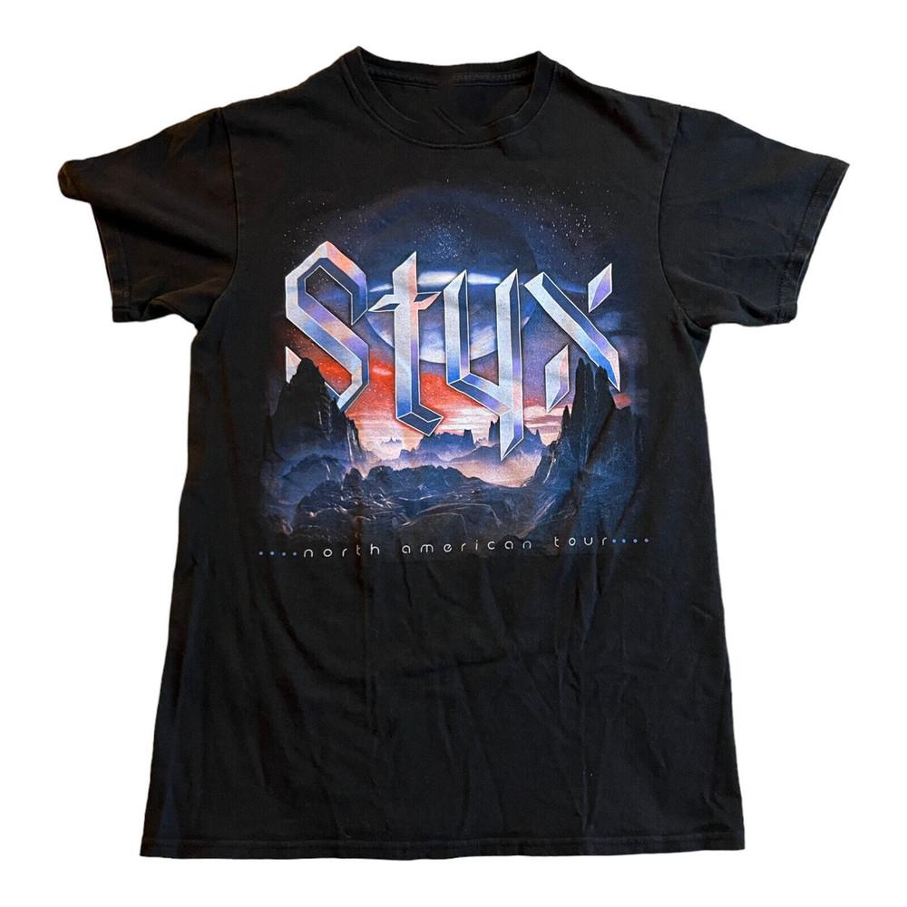 

STYX Band Concert Black North America Tour Unisex T-Shirt Tops Tee S