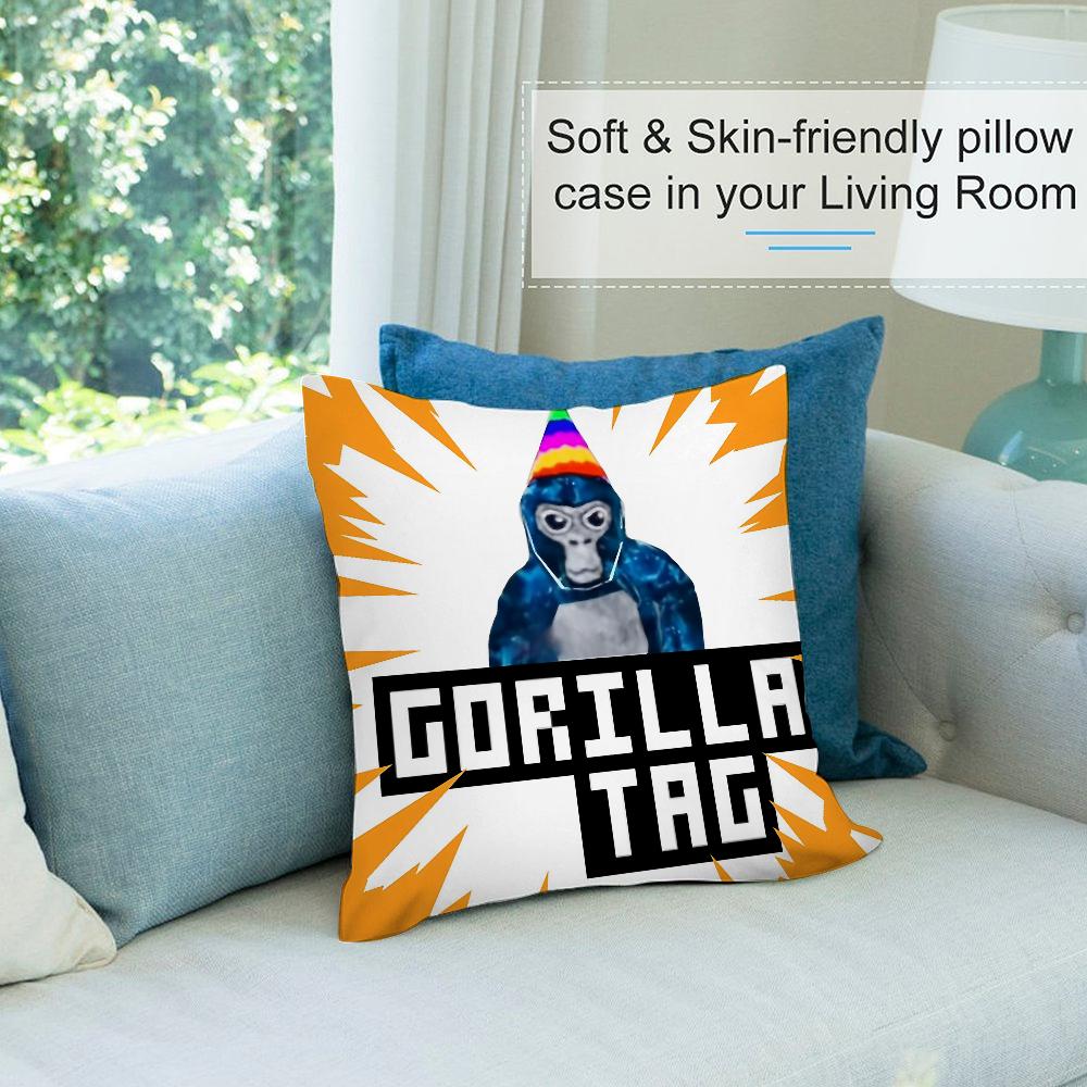 Cool G-Gorilla Tag Pillow Case Short Plush Pillow Covers Sofa Decorative Gift Home Double-sided Printing Cushion Cover