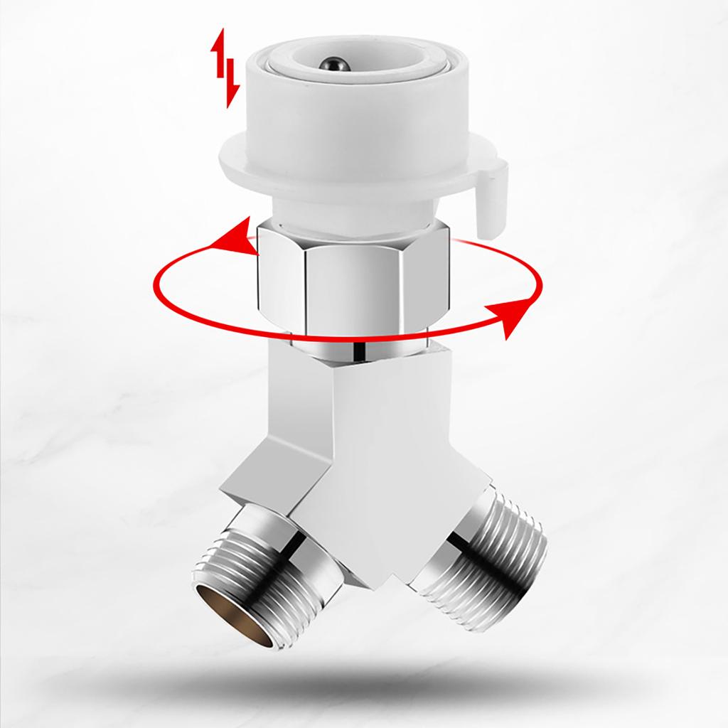 Upgrades Three Way Water Separator Valve 1 Inlet & Two Outlets Water Pipe Fitting Rust Resistant Fitting for Washer